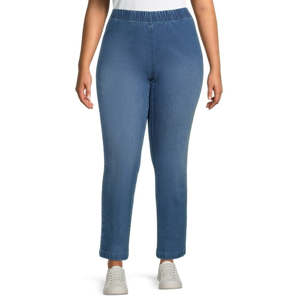 RealSize Women's Plus Size PullOn Bootcut Jeans
