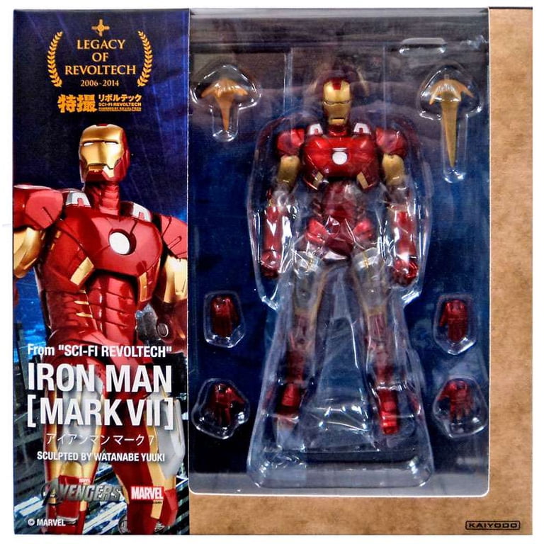 Legacy of Revoltech Iron Man Mark VII Action Figure Toy, 155mm