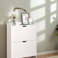 thumbnail image 6 of golytefs 2-Tier Wooden Shoe Organizer Cabinet with Flip Drawers Narrow Shoe Storage Cabinet Space Saving Free-standing Shoe Cabinet for Bedroom Living Room, 6 of 9