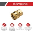 thumbnail image 2 of Simpson Genuine OEM Coupler 1/4" QC-F X 1/4" NPT-F - 7100021, 2 of 5
