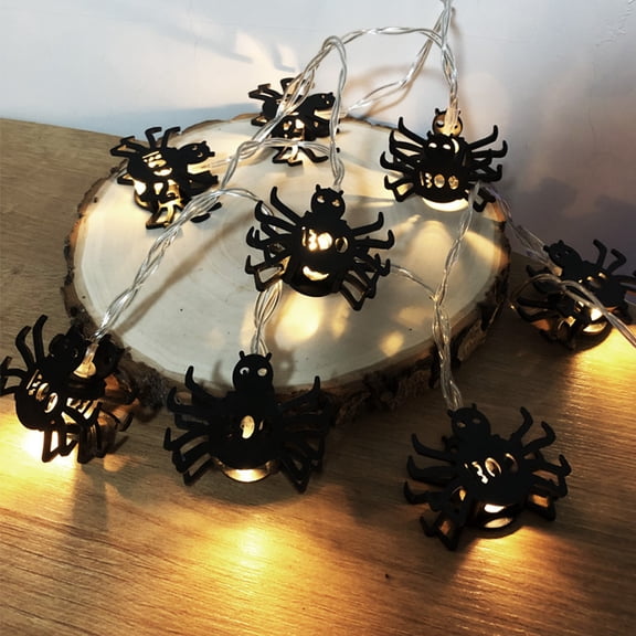 D-GROEE Halloween String Lights, Spider String Lights Battery Operated Halloween Lights for Halloween Party Holiday Yard Decorations