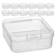 thumbnail image 1 of 55 mini cajas cuadradas: pequeños contenedores de almacenamiento transparentes con tapas. Cajas de plástico transparente para organizar artículos pequeños, joyas, manualidades, cuentas y más., 1 of 8