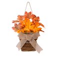 thumbnail image 2 of AMERTEER Automne Récolte Fleur Panier Couronne Vibrant Durable Automne Décor Simulé Unique Conception Automne Panier Couronne Orange une Taille, 2 of 11