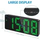 thumbnail image 3 of Digital Alarm Clock, Alarm Clock with LED Display, Temperature and Date Display, Voice Control, USB/Battery Powered - Green Digital, 3 of 5
