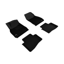 3D MAXpider - L1CD01101509 Complete Set Custom Fit All-Weather Floor Mat for Select Cadillac XTS Models - Kagu Rubber (Black)