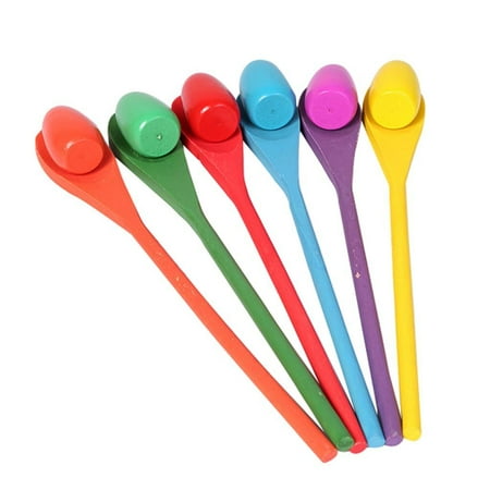 QSTDGVPW 12 Pieces Egg and Spoon Race Game.6 Eggs and 6 Spoons . Fun Game for Kids Parties, Birthdays, Family Outings