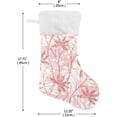 thumbnail image 2 of Coolnut 2 Pack Christmas Stockings 17.7 Inches Floral Pattern Large Size Xmas Cable Stocking Gifts & Decorations for Family Holiday Xmas Party, 2 of 6