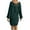 Green, variant on MaFYtyTPR Women's Kintted Dresses Fashion Solid Color Loose V-neck Bow Long Sleeved Versatile Pullover Woolen Dress Black L