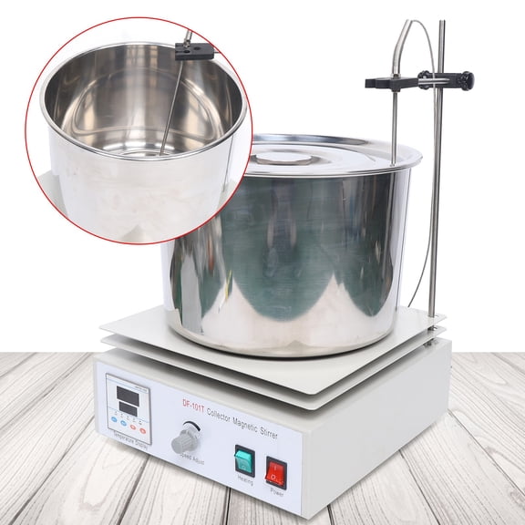 10L Lab Digital Magnetic Stirrer Water Oil Bath Thermostat Heating Hotplate   Barrel