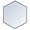 Multi-color, variant on Metal frame hexagon mirror 38 inch in Sliver