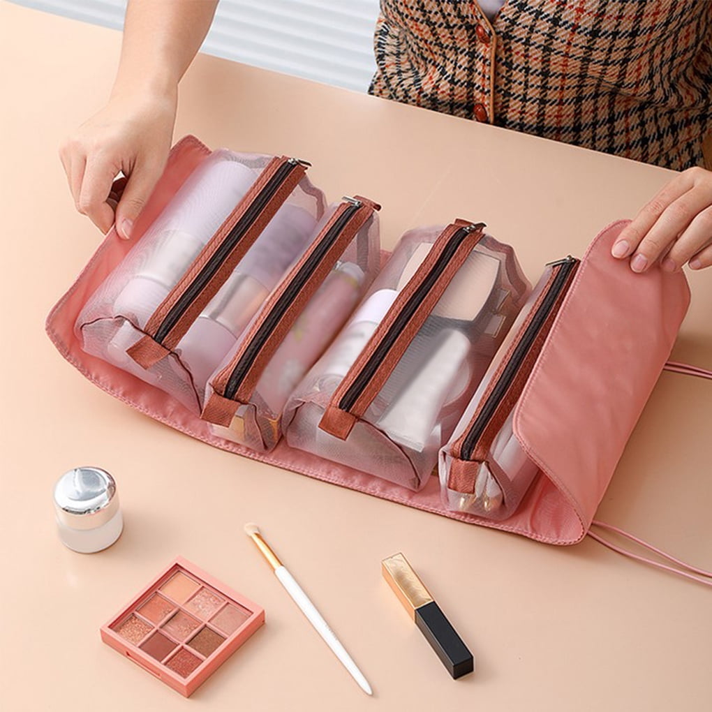TureClos Toothbrush Makeup Tool Storage Bag Outdoor Camping Traveling  Toiletry Pouch Drawstring Design Barrel 