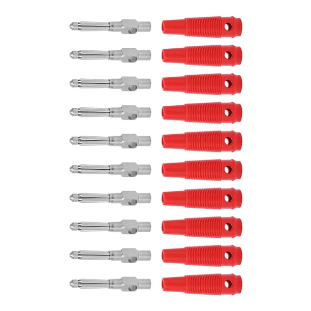 Conectores tipo banana apilables, 10 conectores tipo banana de 4 mm y 7 pines, conector tipo banana optimizado para la excelencia
