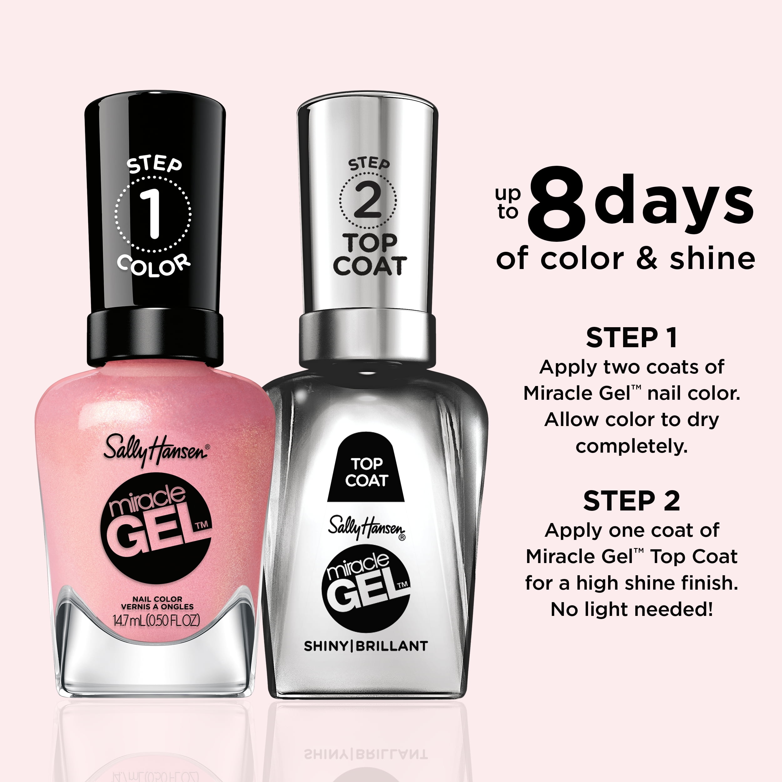 Sally Hansen Miracle Gel Nail Polish, Home Sweet Home, 0.5 fl oz, No UV Lamp Needed