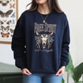 thumbnail image 4 of EcoLoom Cow Skull Free Spirit Long Sleeve Unisex Midweight Crewneck Sweatshirt, 4 of 4
