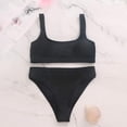 thumbnail image 3 of WILLBEST Trajes de Baño Para Mujer Con Falda, Trajes de Baño Deportivos Para Mujer, Conjunto de Bikini de Dos Piezas Con Top Corto, Trajes de Baño de Cintura Alta y Corte Alto, 3 of 4