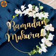 thumbnail image 2 of Guirnalda de hierro artesanal, anillo de Metal artesanal, globos de Banner de ramam Mubarak para Eid Mubarak Ramadán, evento musulmán, decoración de fiesta, 2 of 4