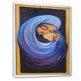 thumbnail image 2 of Designart Blue Madonna Christmas Art Traditional Floating Frame Wall Art, 2 of 4