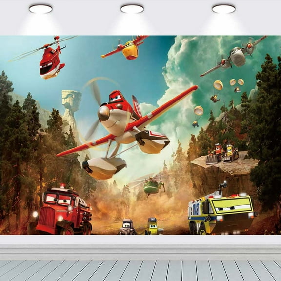Fire and Rescue Birthday Party Supplies Banner Backdrop Background Taspestry Poster Wall Decor