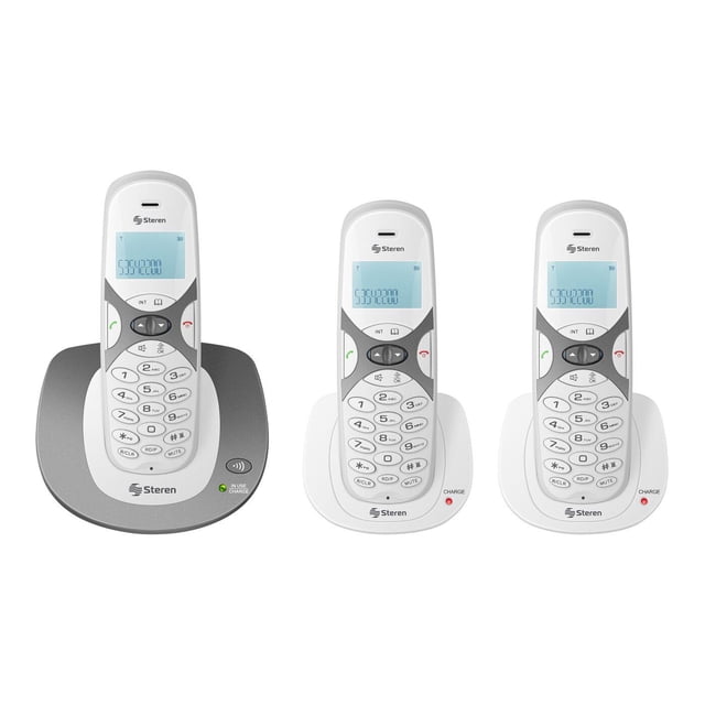 Teléfono inalámbrico Steren DECT 6.0 con 2 extensiones adicionales TEL-2492