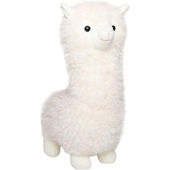 Jinsinto Alpaca Plush Toy, Llama Plush Animal Large 38cm Doll Plush Pillow Christmas Valentine's Day Gift (White)