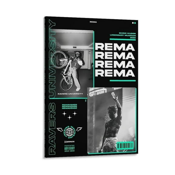 REMA Poster Canvas Wall Art Print For Room Aesthetic And Decor Poster For Bedroom Living Room Bathroom Kitchen Office Decor 16x24inch(40x60cm) Frame-style