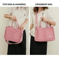 thumbnail image 2 of LHSHID Canvas Tote Bag for Women,Laptop Bag Work Tote Bag Women Crossbody Purse Handbag Shoulder Travel Messenger Gym Tote, 2 of 6
