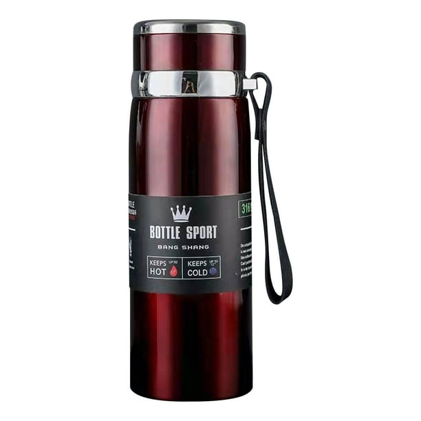 Tazas de Acero Inoxidable Cuerda Portátil de Invierno Taza Aislada Coche Al Aire Libre de Acero Inoxidable Montado Taza Aislada de Gran Capacidad 1000Ml Botella de Acero Inoxidable