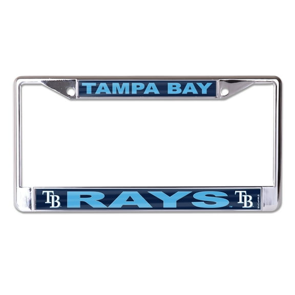 MLB Tampa Bay Rays Logo Mega Small Over Large License Plate Frame