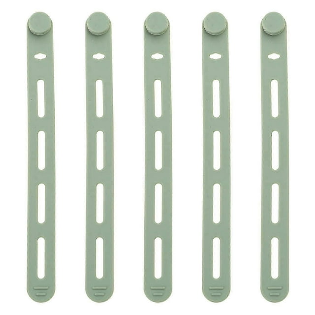 5Pcs Silicone Cable Ties Cord Wrap Reusable Wraps for Electrical Organizers)