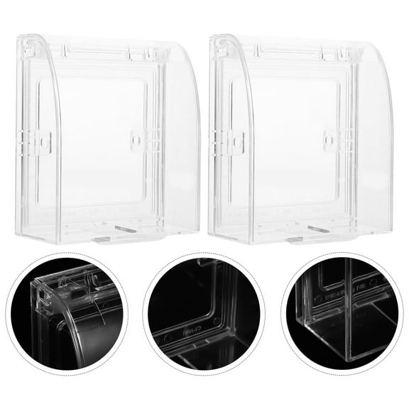 Beaupretty child safety outlet covers Wall Plug Box PP 2Pcs