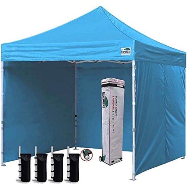 Eurmax Canopy 10' x 10' Sky Blue Popup and Instant Outdoor Canopy with