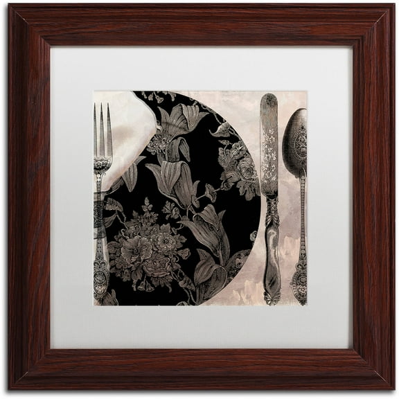 Trademark Fine Art "Victorian Table I" Canvas Art by Color Bakery White Matte, Wood Frame