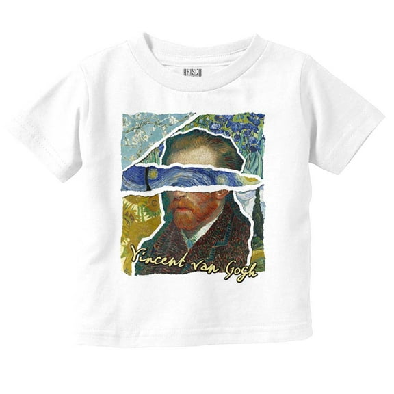 Vincent Van Gogh Modern Art Collage Toddler Boy Girl T Shirt Infant Toddler Brisco Brands 6M