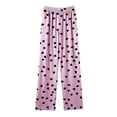 thumbnail image 5 of Pantalones largos para niños, pantalones casuales holgados para estar en casa, pantalones para dormir, pantalones holgados de pierna ancha para niños y niñas, pantalones de poliéster para niños, 5 of 5