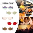 thumbnail image 5 of Gafas de sol ovaladas estilo punk retro de moda con protección lateral para hombre y mujer M, 5 of 5