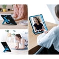 thumbnail image 5 of Dteck Case for iPad Air 13 inch 2025/2024,Shockproof Silicone + PC 3-Layer Protection Kickstand Case Heavy Duty Cover for iPad Air 13-in. M3/M2,Black+Blue, 5 of 7
