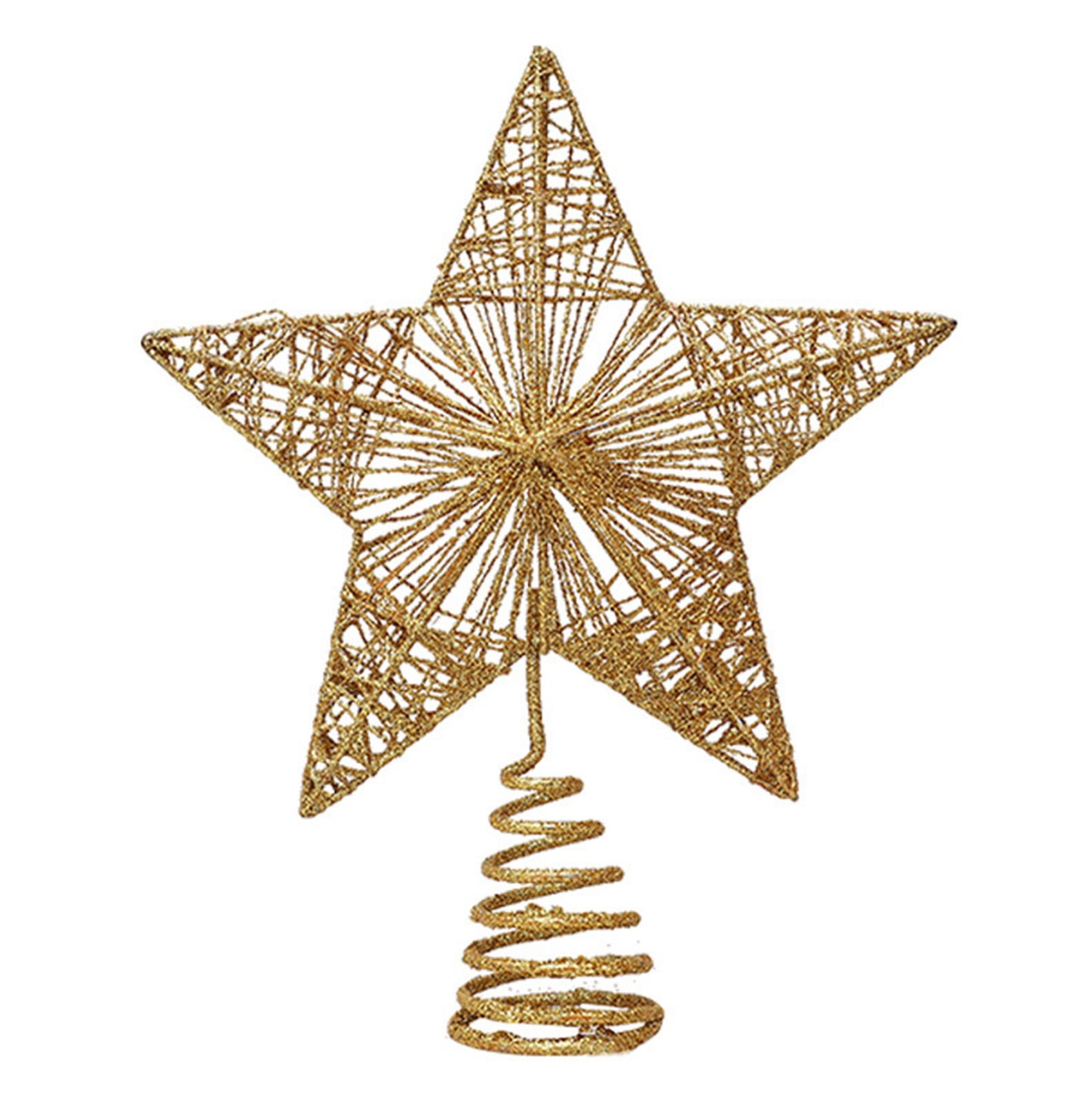 STEADY Home Christmas Tree Decoration Christmas Tree Topper Tree Star Topper Gold