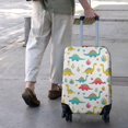 thumbnail image 3 of White Cartoon Dinosaurs Plants Pattern Luggage Cover Fashion Suitcase Cover Baggage Covers Fit 25-28 Inch Luggage (Go Travel), 3 of 5
