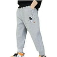 thumbnail image 2 of Qingpeng Kids Boys Cotton Sweatpant High Waist Elastic Waist Sport Pant for Children Casual Loose Pants, 2 of 3