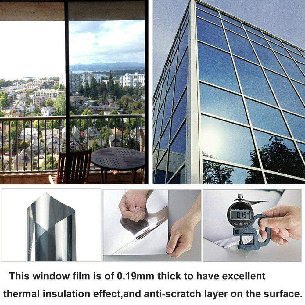 Privacy Window Film Tinting House Office One Way Mirror Anti-UV Heat Control