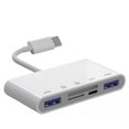 thumbnail image 1 of Lector de tarjetas multifunción cuatro en uno, estación de acoplamiento tipo C, convertidor USB 3.0 a TF/SD de alta velocidad, todo en uno, 1 of 4