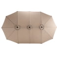 thumbnail image 4 of Rectangular Khaki Outdoor Umbrella | Strong Shading for Sunny Outdoor Areas | Steel Frame and Polyester Canopy | Crank Design for Quick Setup, 4 of 6