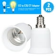 thumbnail image 1 of 5pcs Screw E12 to E26 Adapter Chandelier Light Socket, T E12 to Medium Socket E26 Converter Bulb Base Adapter Converter, 1 of 3