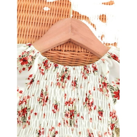 

Boho All Over Print Round Neck A Line Short Sleeve Multicolor Baby Dresses (Baby s)