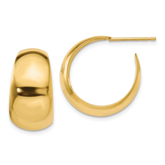 Real 14kt Yellow Gold Small Hoop Earrings; for Adults and Teens; for Women and Men