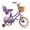 Purple, variant on RULLY Kids Bike for Girls, 14 Inch Princess Girls Bicycle with Doll Bike Seat, Purple