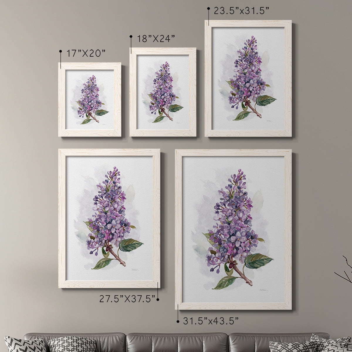 Awash in Lilac I - Premium Framed Canvas 2 Piece Set - Ready to Hang