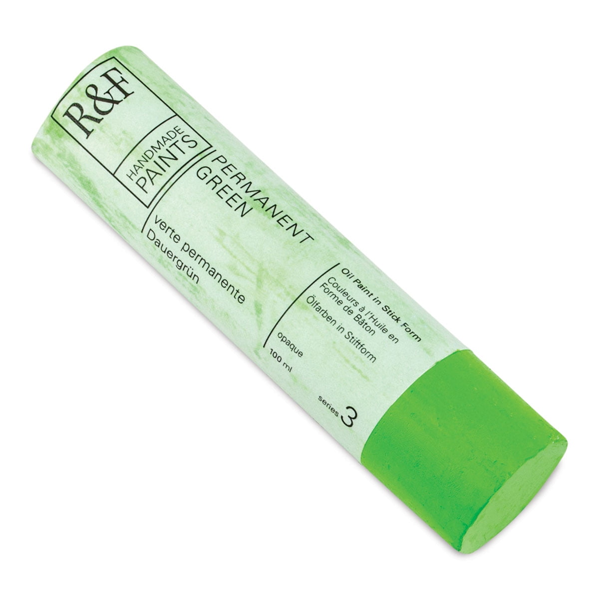 R&F Handmade Paints Pigment Stick, 100ml, Permanent Green