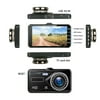 4 Inch 1080P IPS Touch Screen Car Recorder Car DVR 170 Degree Wide Angle Rear View Backup Camera Parking Monitor (Black)