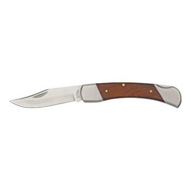 Rite Edge Big John’s 5" Folding Utility Tool with Wood Handle, Double Bolsters, and Lockback Design